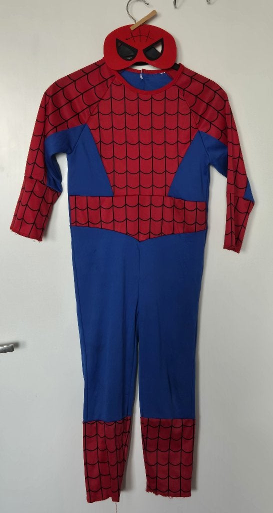 Spiderman outfit mt 110 / 116, Ophalen of Verzenden, Zo goed als nieuw, 110 t/m 116, Jongen