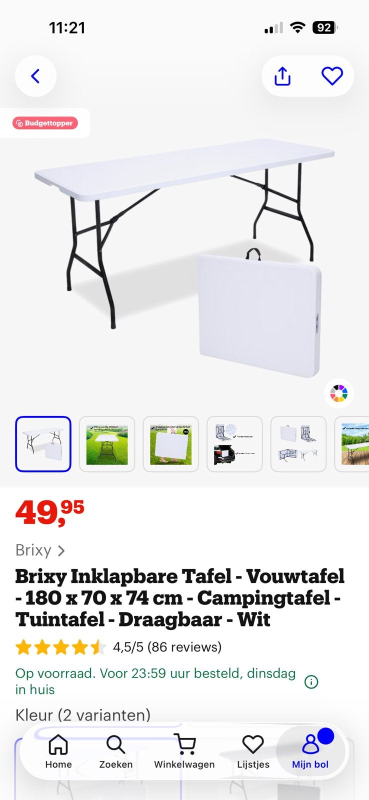 Inklapbare tafel, Ophalen, Opvouwbaar, Overige typen, Minder dan 4 meter