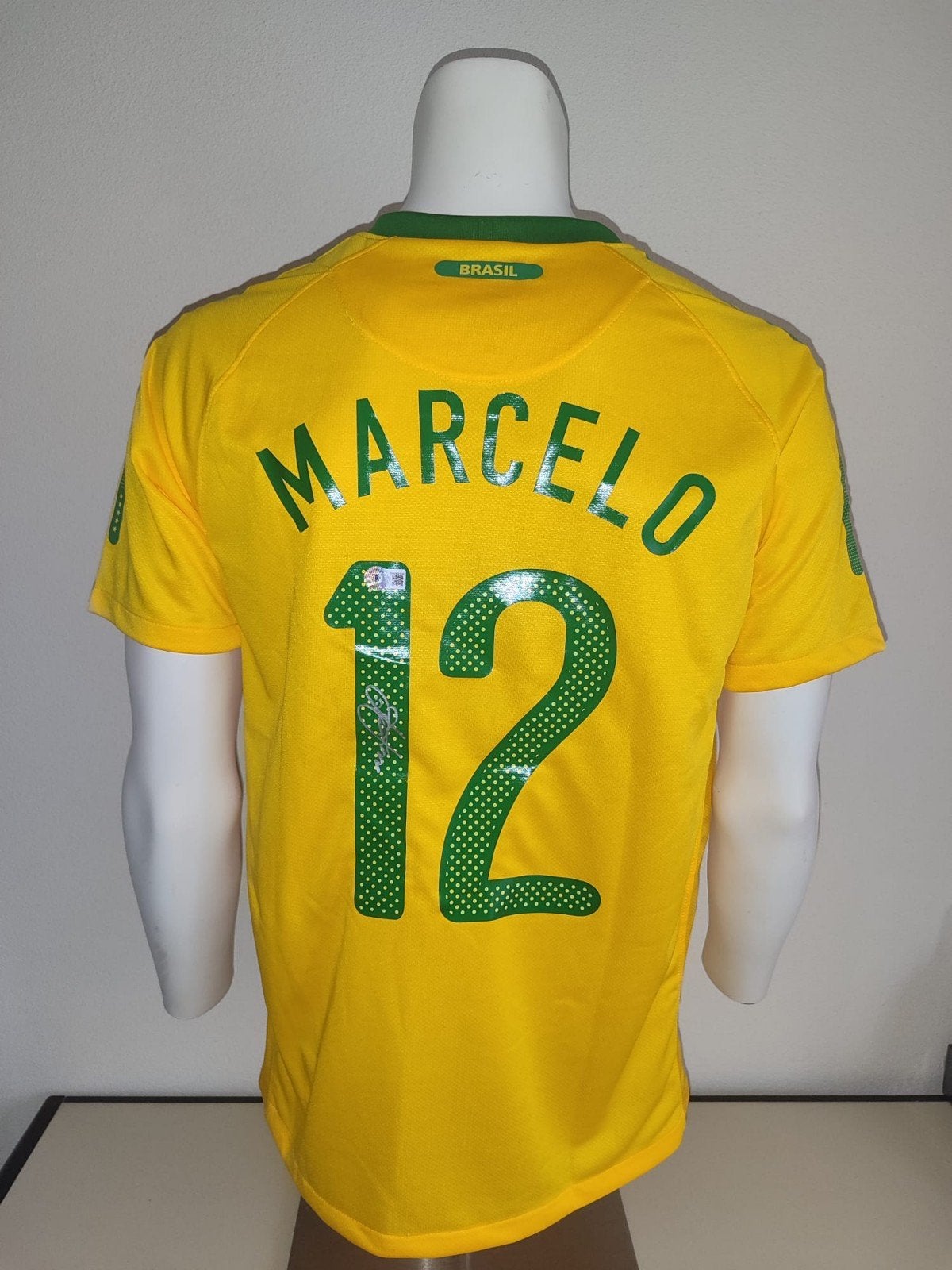 Braziliaans shirt met handtekening van Marcelo met Beckett, Ophalen of Verzenden, Nieuw, Buitenlandse clubs, Shirt