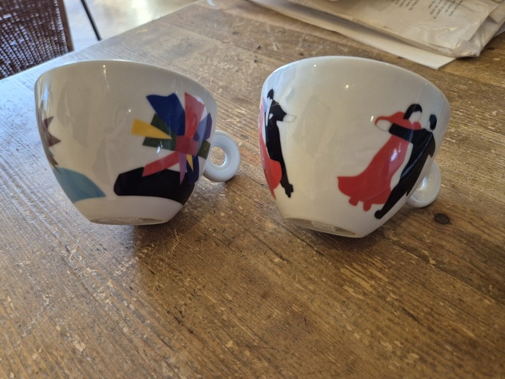 Illy Marco Lodola 1999 cappuccino set – nieuw in doos, Ophalen, Nieuw, Glas, Overige stijlen