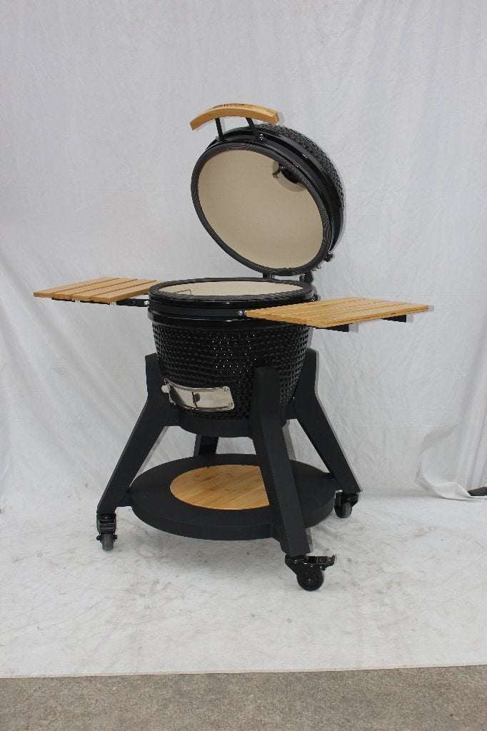 Bravuur Kamado BBQ 18 Inch Zwart, Ophalen of Verzenden, Nieuw, Bravuur, Met accessoires