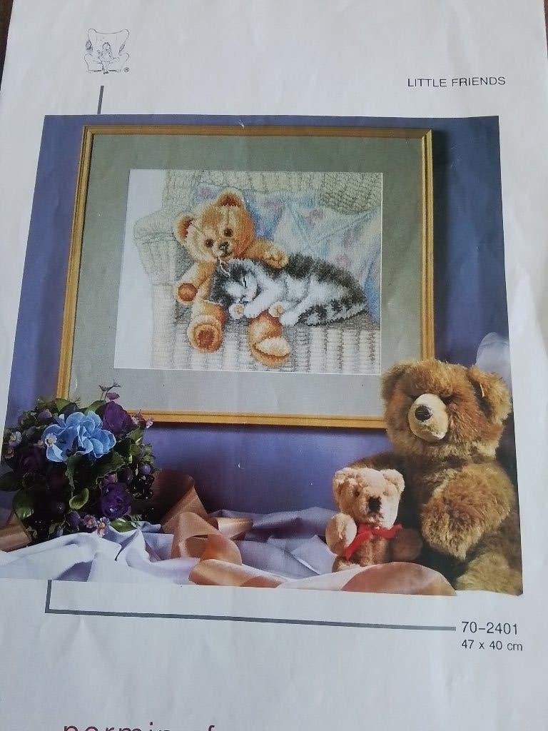 Borduurpakket little friends, wel stukje geborduurd,, Hobby en Vrije tijd, Ophalen of Verzenden, Zo goed als nieuw, Handborduren