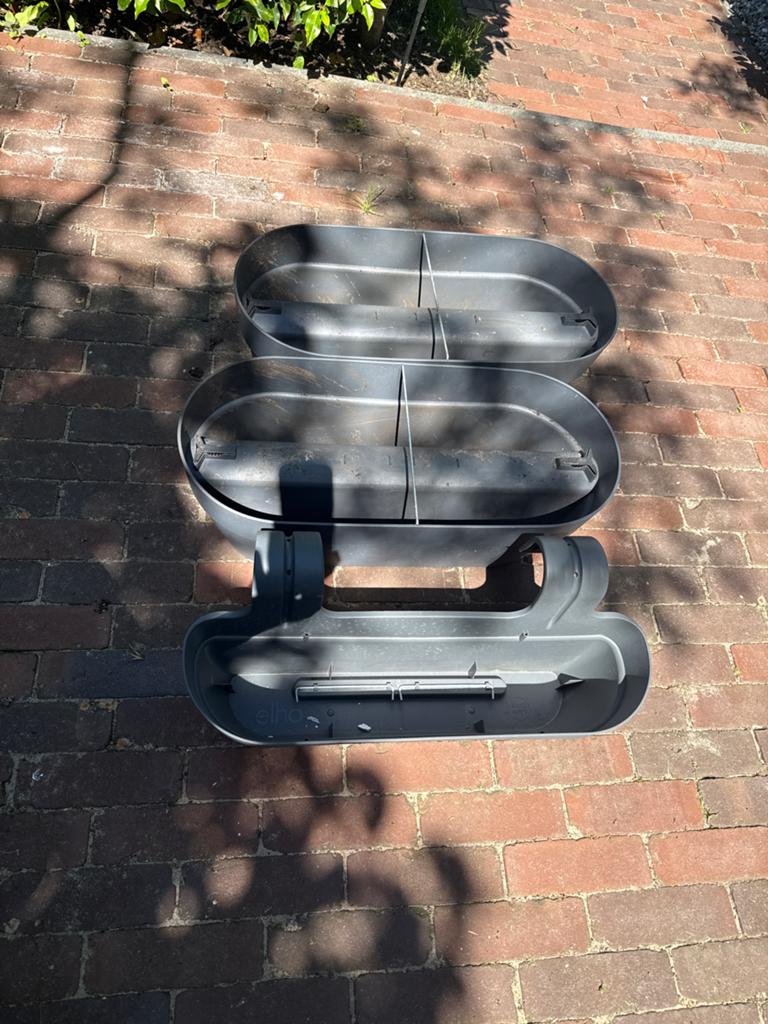 Elho plantenbakken - Set van 3, Tuin en Terras, Bloembakken en Plantenbakken, Ophalen, Kunststof, Gebruikt, Minder dan 30 cm