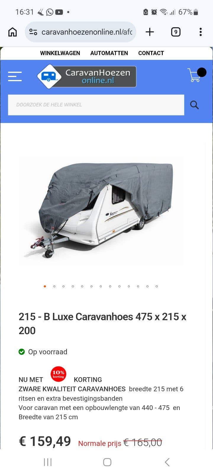 Caravanhoes 475x215x200cm - Zo goed als nieuw