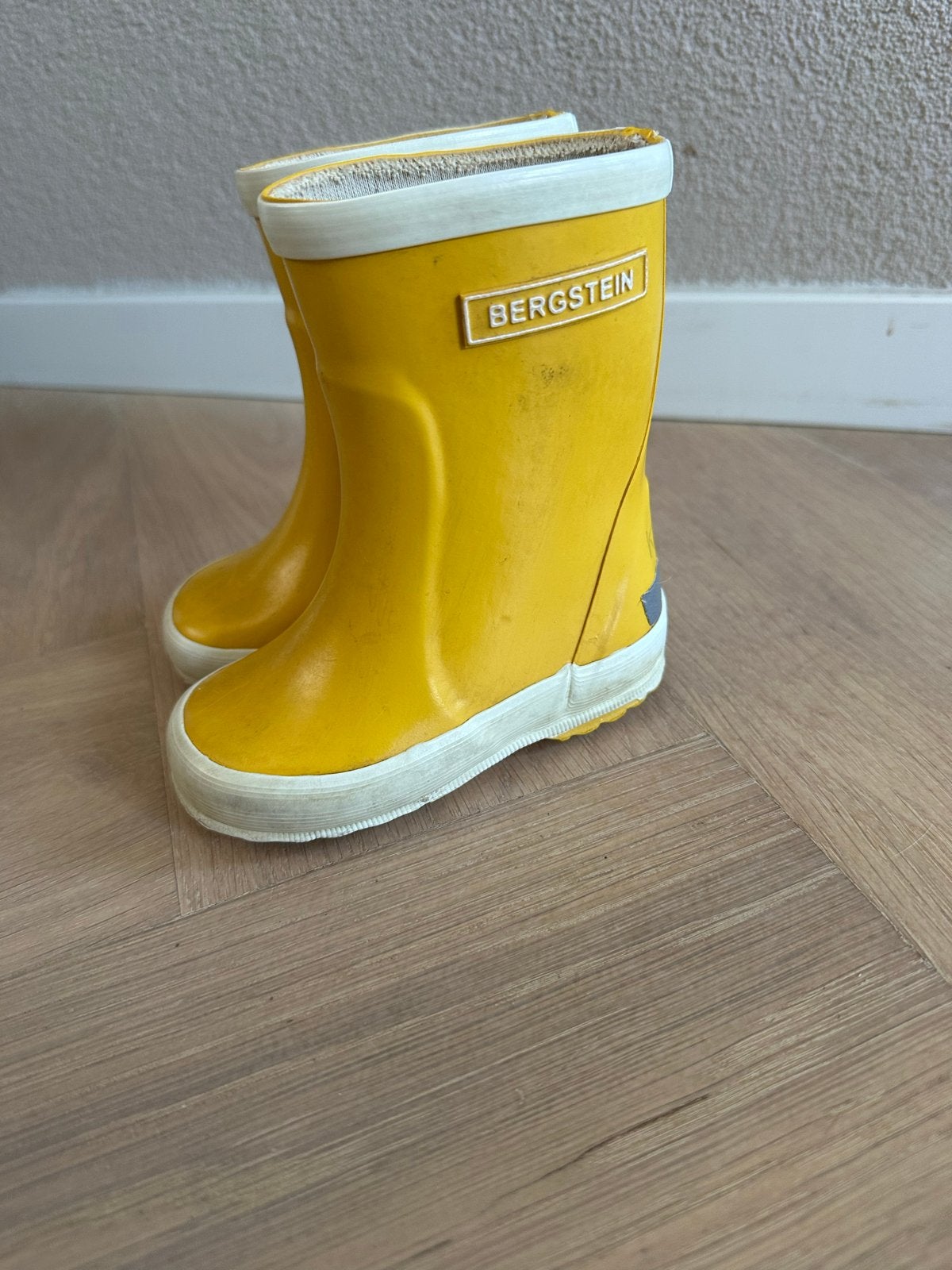 Gele Bergstein regenlaarsjes maat 20, Kinderen en Baby's, Kinderkleding | Schoenen en Sokken, Ophalen of Verzenden, Gebruikt, Jongen of Meisje