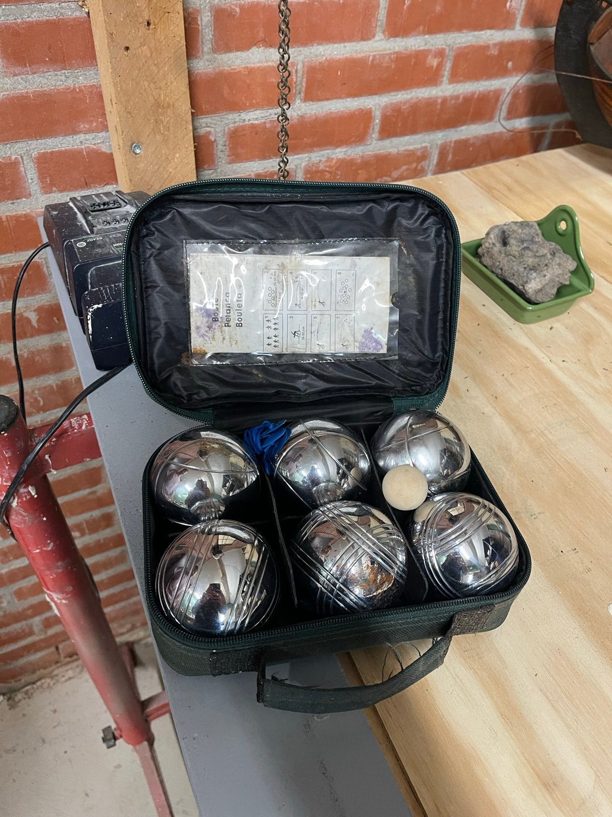 Petanque set met 6 metalen ballen en but in draagtas, Sport en Fitness, Ophalen of Verzenden, Gebruikt