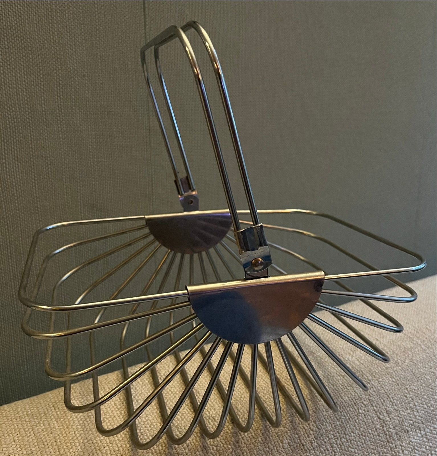 Vintage Chroom Draad-/broodmand/Fruitschaal, Ophalen of Verzenden