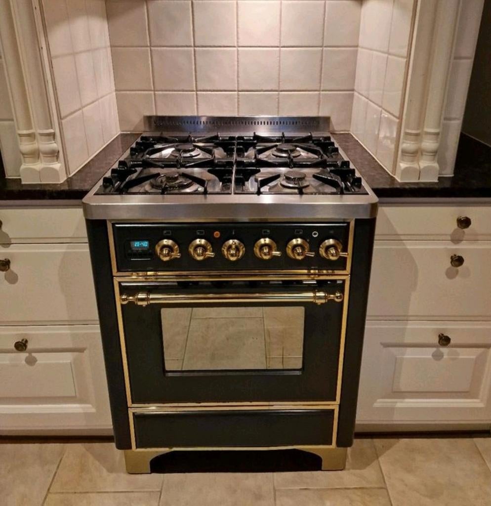 Boretti majestic ilve fornuis 70cm breed, Witgoed en Apparatuur, Fornuizen, Vrijstaand, Gas, 5 kookzones of meer, 60 cm of meer