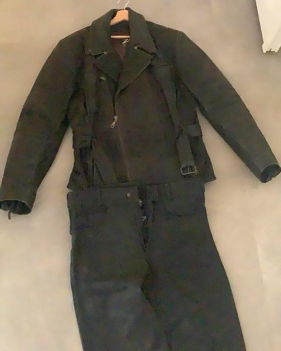 Motorjas en motorbroek leer donker bruin jas 54 broek 32, Motoren, Kleding | Motorkleding, Ophalen, Tweedehands, Broek | leer