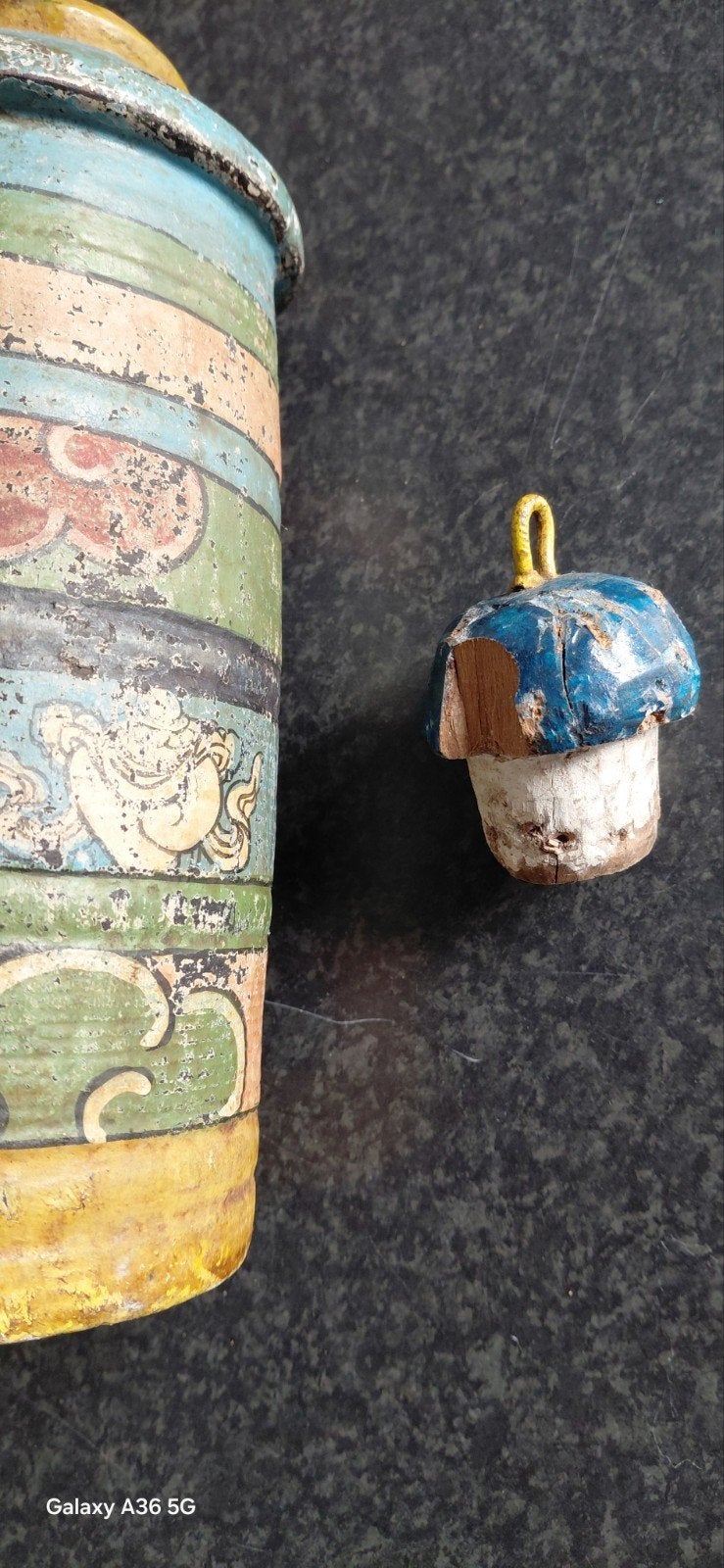 tibettaanse kruik,hout,beschilderd,ANTIEK, Antiek en Kunst, Verzenden