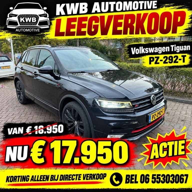 Volkswagen Tiguan 2.0 TDI 4M 3x R-Line | Panoramadak HUD DSG, Auto's, Automaat, Gebruikt, Euro 6, 4 cilinders