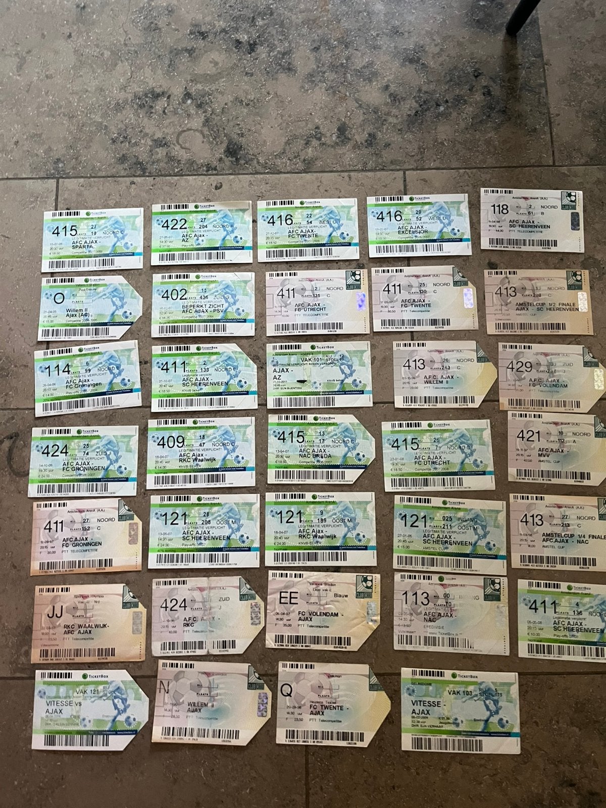 DIVERSE AJAX TICKET BOX TICKETS, Ophalen of Verzenden, Gebruikt, Ajax, Overige typen