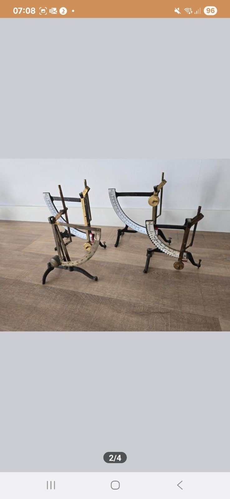 3x antieke weegschalen middel tot groot 3 met emaille €29, Ophalen of Verzenden