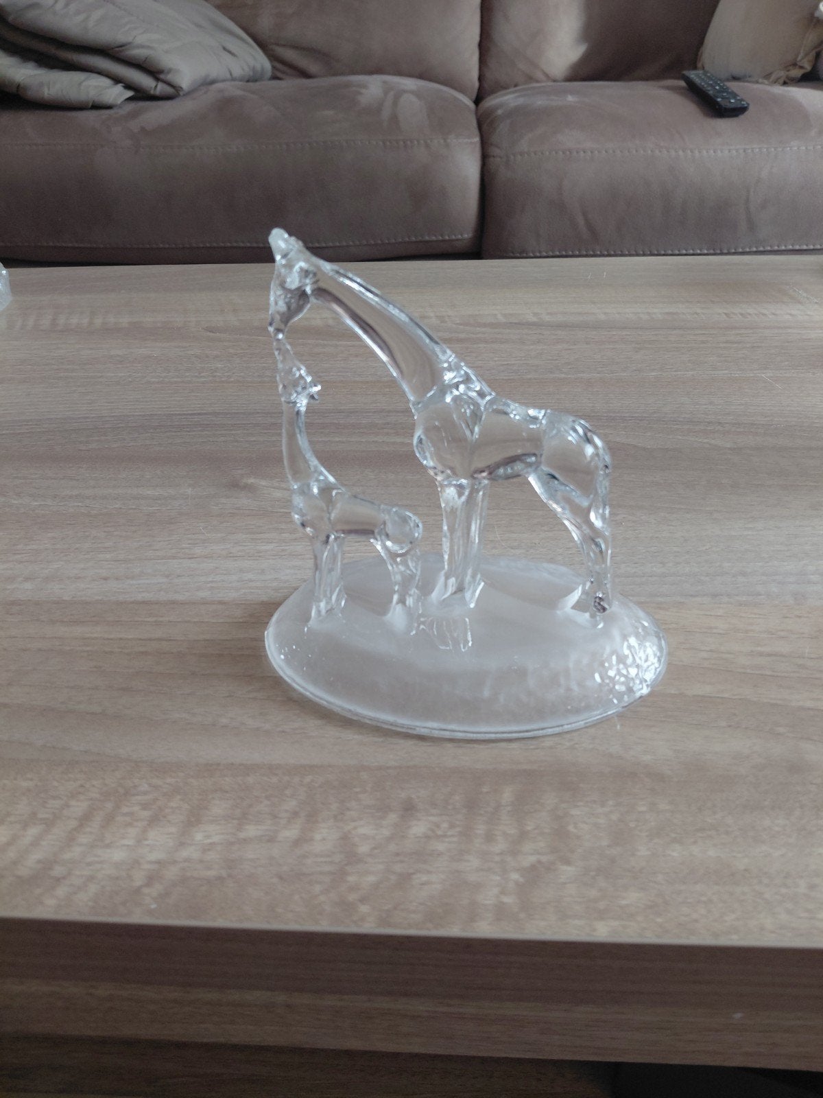 Glazen Giraffe Beeldje - Moeder en Kind, Ophalen of Verzenden