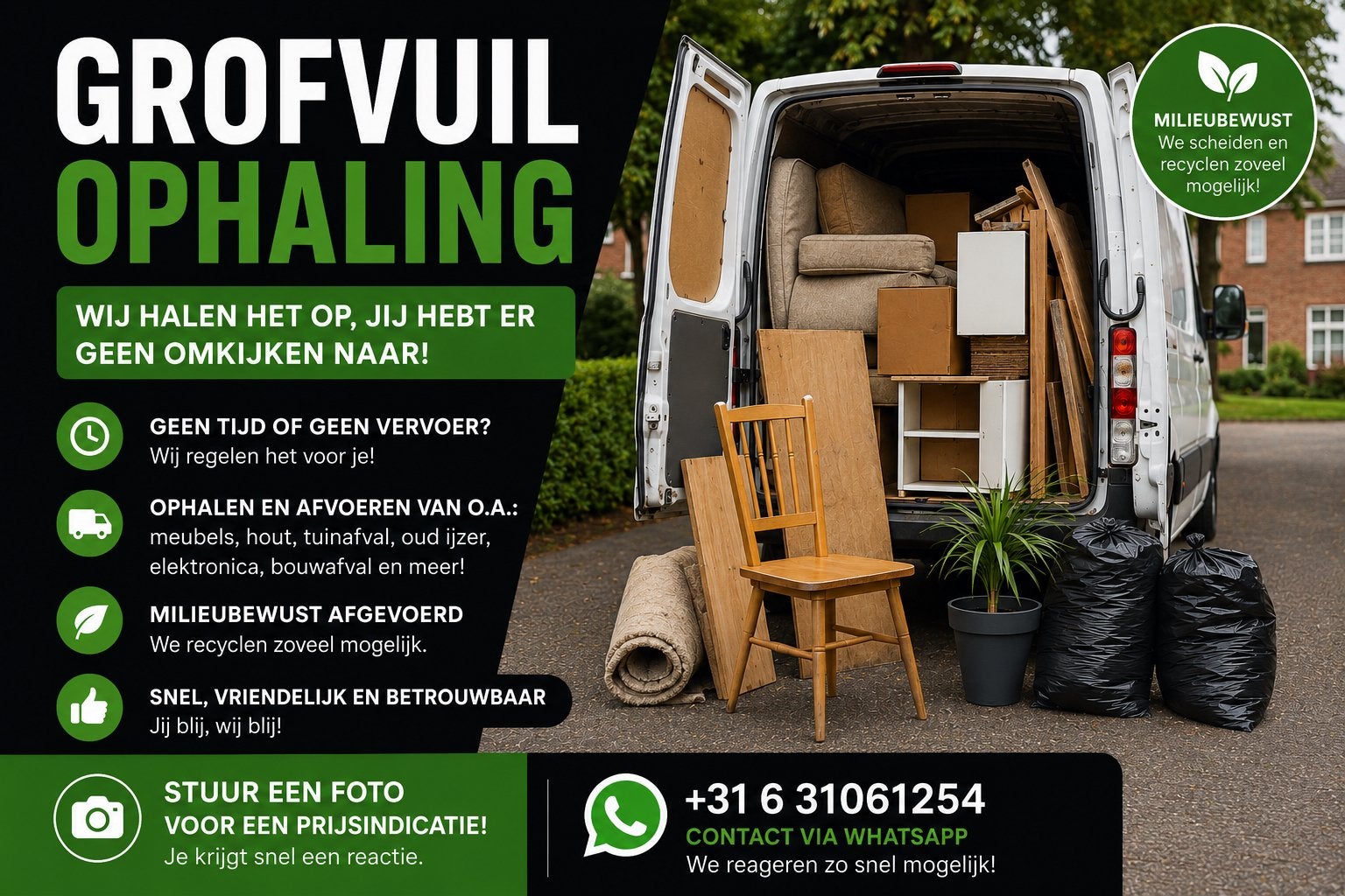 GROFVUIL OPHALING, Diensten en Vakmensen, Verhuizers en Opslag
