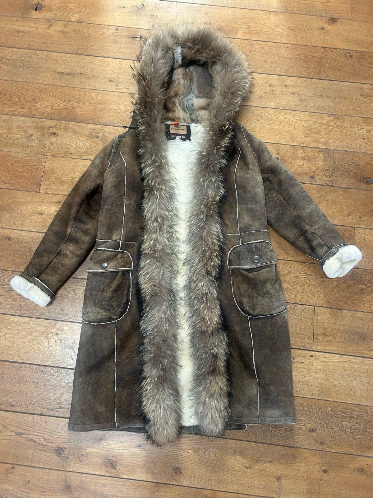 Parajumpers Shearling Jas XXL, Ophalen of Verzenden, Gedragen, Maat 46/48 (XL) of groter, Bruin