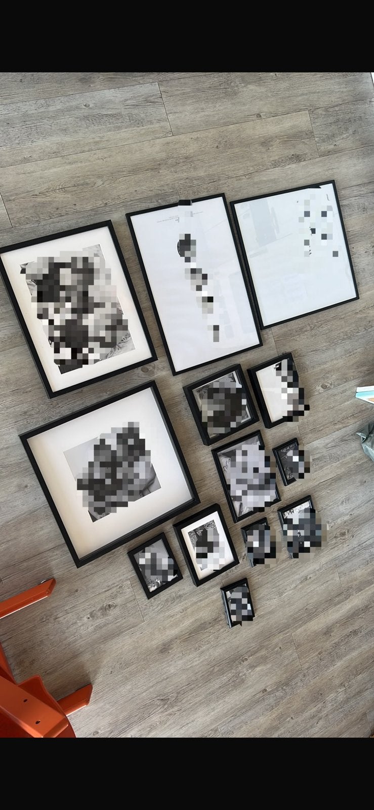 Verschillende zwarte fotolijsten te koop!, Ophalen, Gebruikt, Hout, Wissellijst