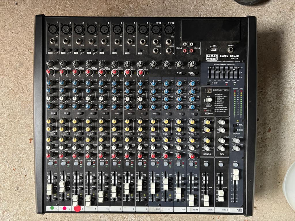 DAP Audio GIG-164 Mengpaneel met digitale effecten, Ophalen of Verzenden, Zo goed als nieuw, 10 tot 20 kanalen, Microfooningang