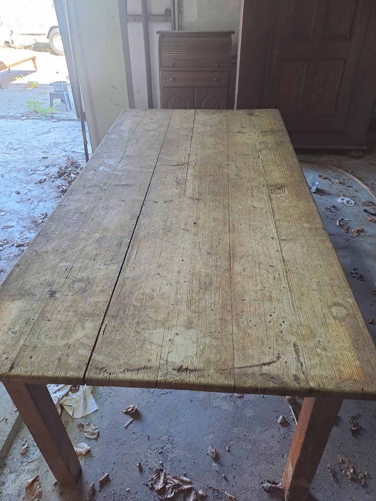 Robuuste houten tafel met lades - 200x100x80 cm, Ophalen
