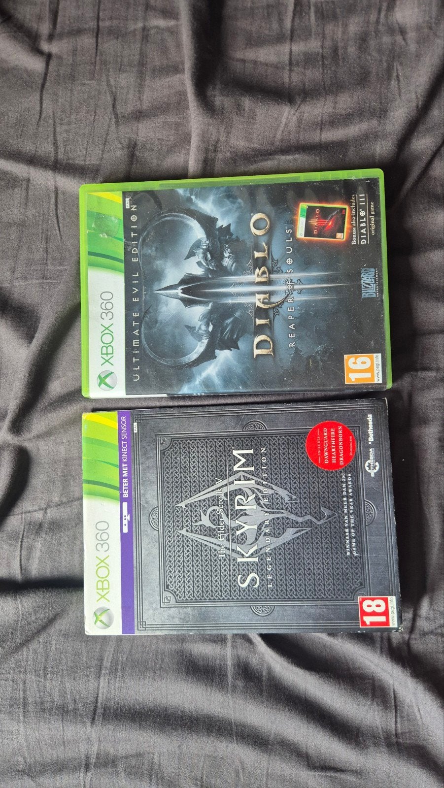 Te koop Skyrim + Diablo xbox 360, Vanaf 18 jaar, 1 speler, Ophalen of Verzenden, Zo goed als nieuw