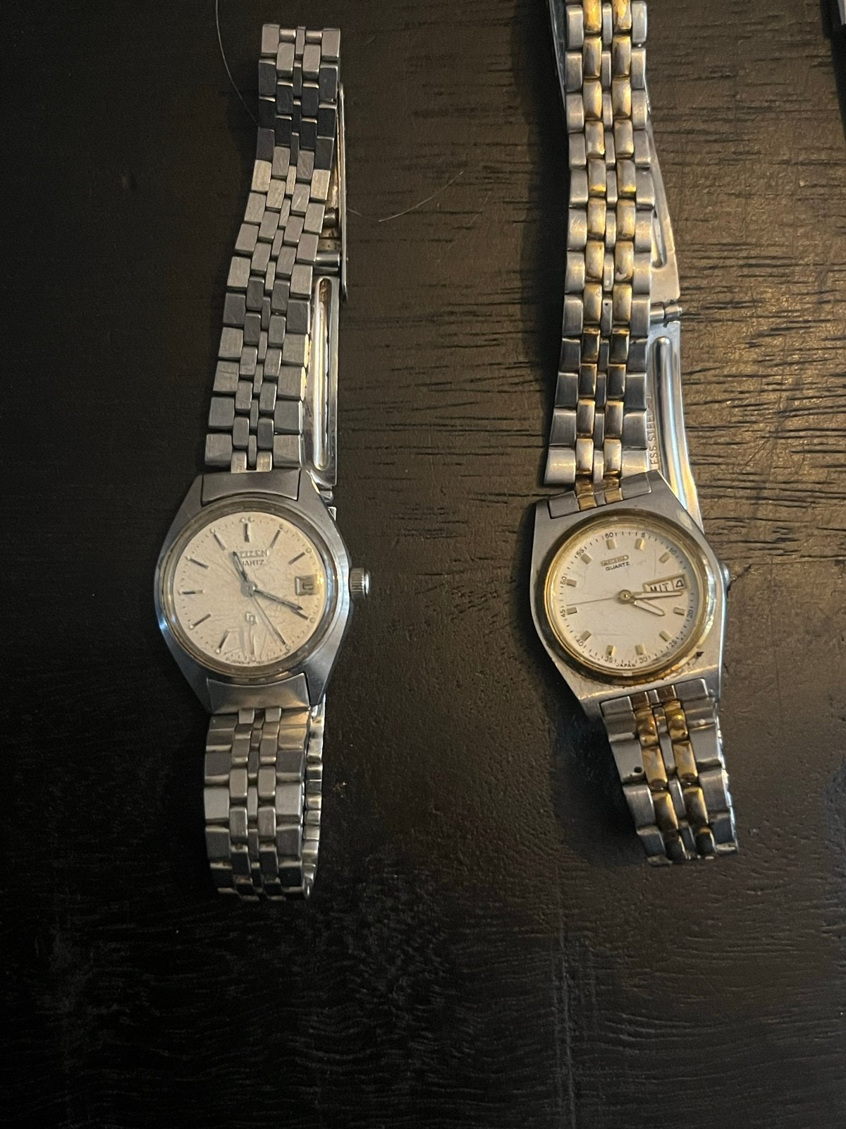 Set van 3 Vintage Polshorloges: Seiko en Citizen, Sieraden, Tassen en Uiterlijk, Horloges | Dames, Seiko, Gebruikt, Staal, Polshorloge