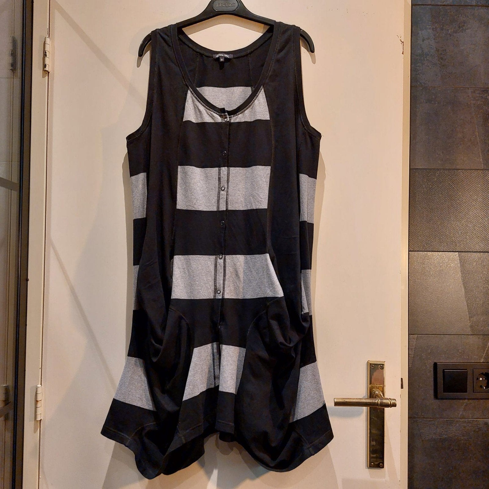 Tuniek van het merk Hebbeding.  Maat 3L (46/48), Verzenden, Zo goed als nieuw, Zwart, Blouse of Tuniek