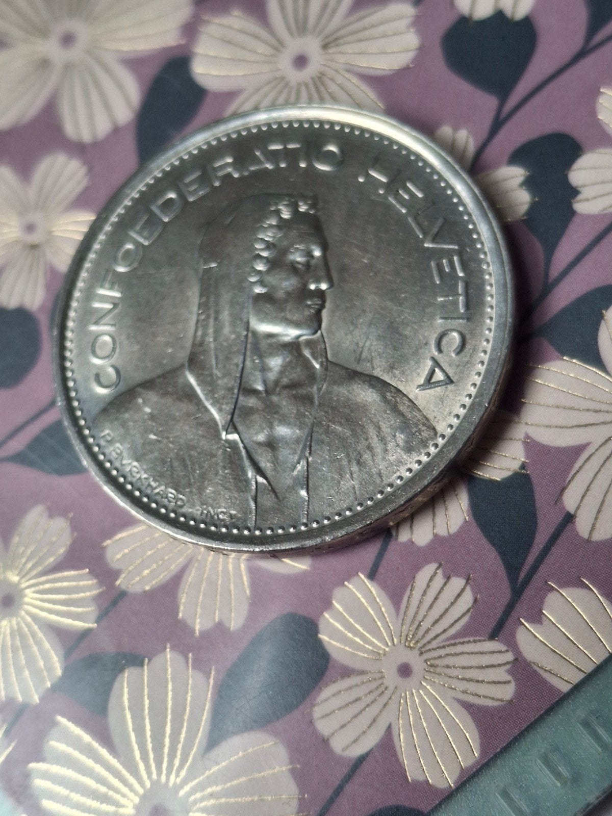 Zwitserse Zilv. 5 Frank uit 1967B  835/1000 83,5% zilver FDC, Verzenden, Overige landen, Losse munt, Zilver