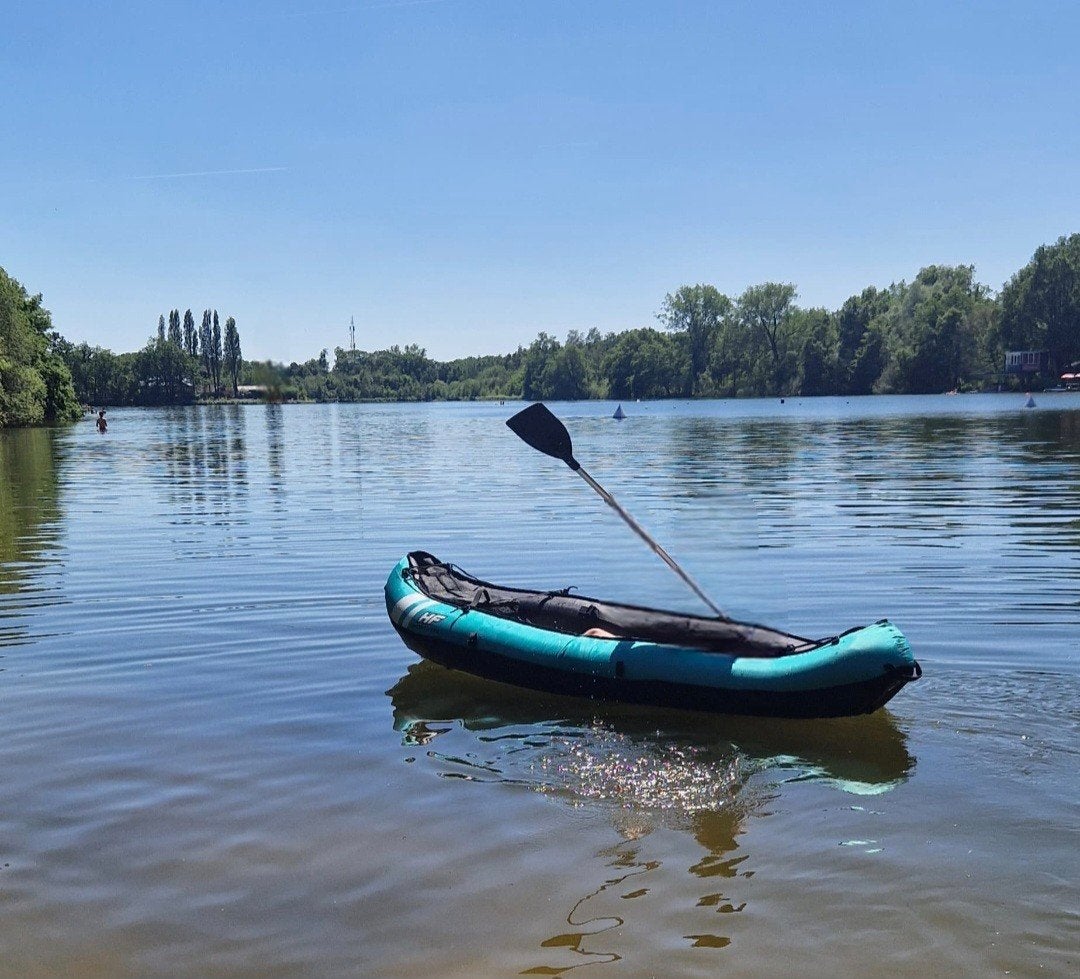 Opblaasbare kajak met peddel • Zo goed als nieuw, Watersport en Boten, Ophalen of Verzenden, Opblaasbaar, Zo goed als nieuw, 1-persoons