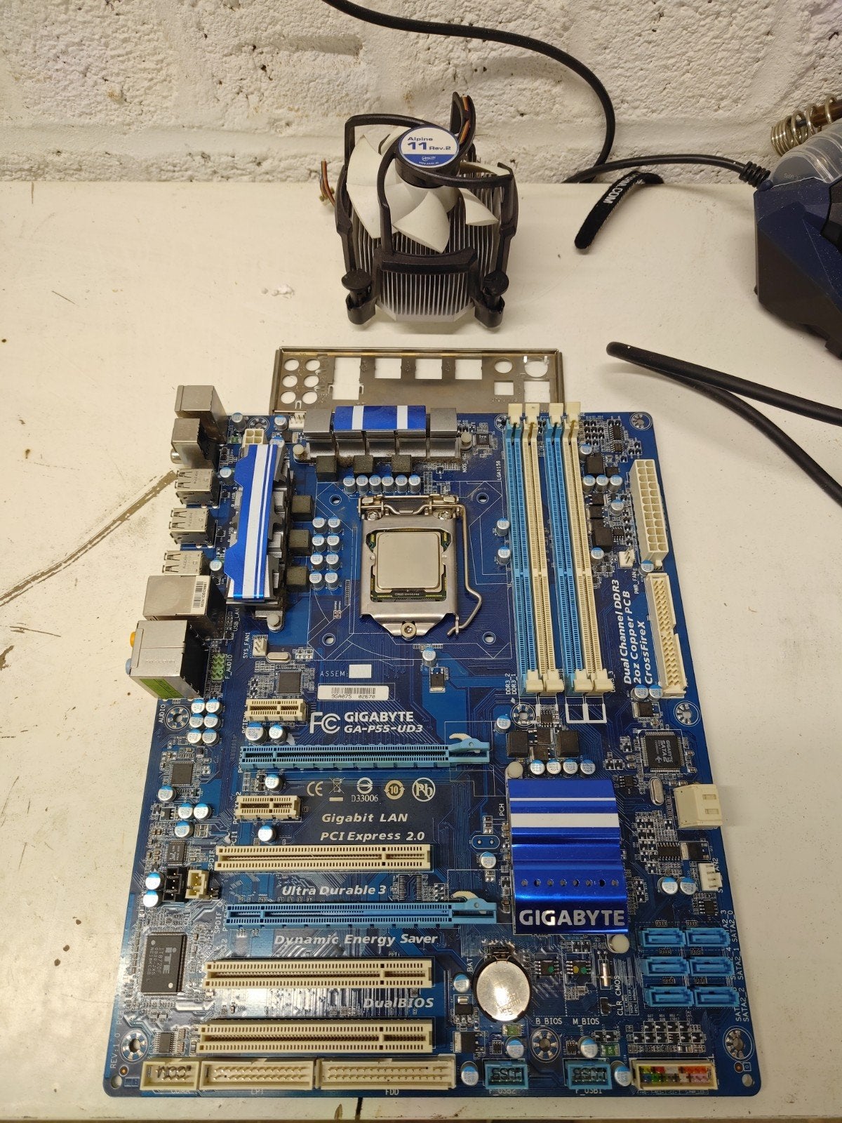 te koop moederbord met processor i5 750, Computers en Software, Ophalen, DDR3