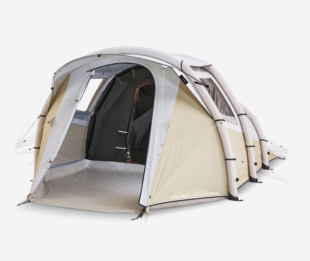 QUECHUA Opblaasbare tent  Air Seconds 4.1 Fresh & Black ZGAN, Caravans en Kamperen, Ophalen, Zo goed als nieuw, Tot en met 4