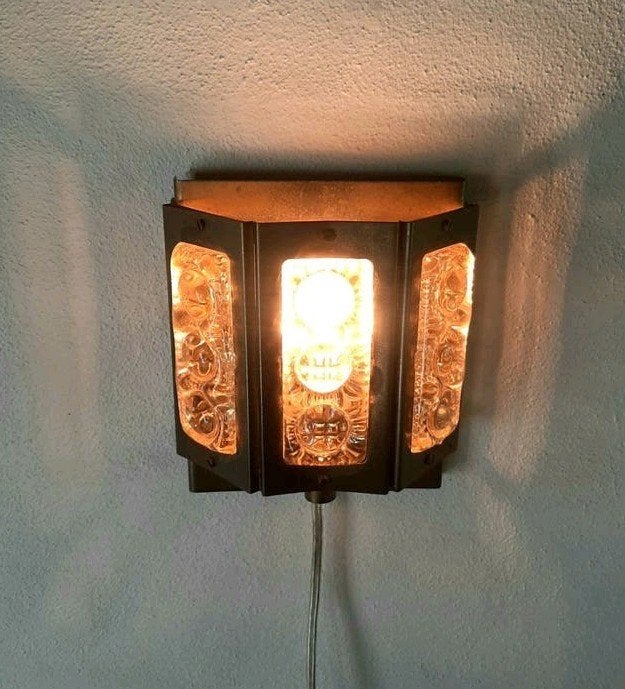 Vitrika - Deense Design Lamp - (Wandlamp / Vintage), Huis en Inrichting, Lampen | Wandlampen, Ophalen of Verzenden, Glas