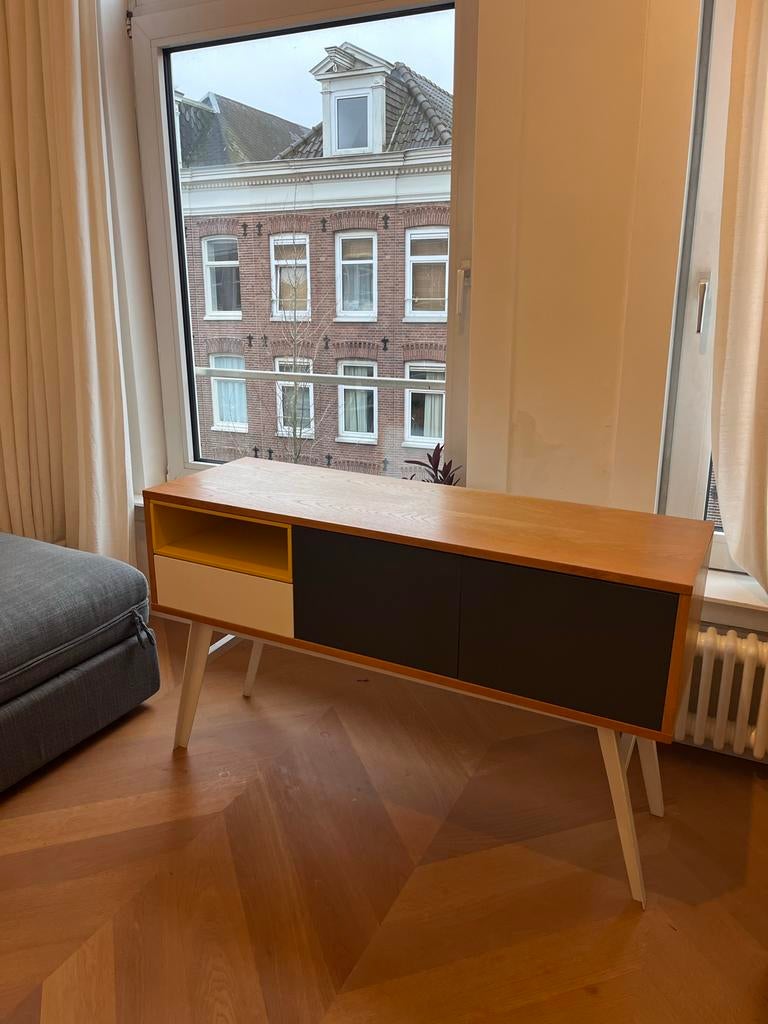Retro Zuiver Alps Dressoir / Side Table - Zeer Goede Staat, Ophalen, 100 tot 150 cm, Zo goed als nieuw, Met lade(s)