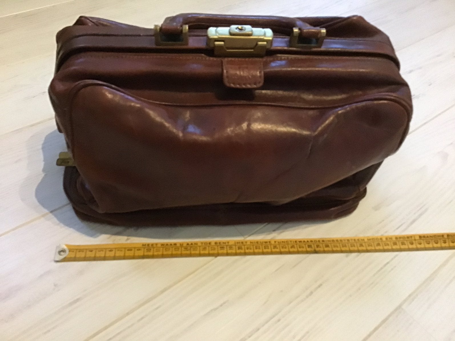 Vintage leren dokterstas, Ophalen of Verzenden