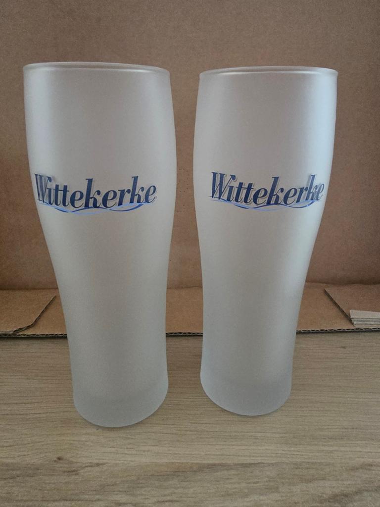 Wittekerke 2 bierglazen, Ophalen, Nieuw, Bierglas