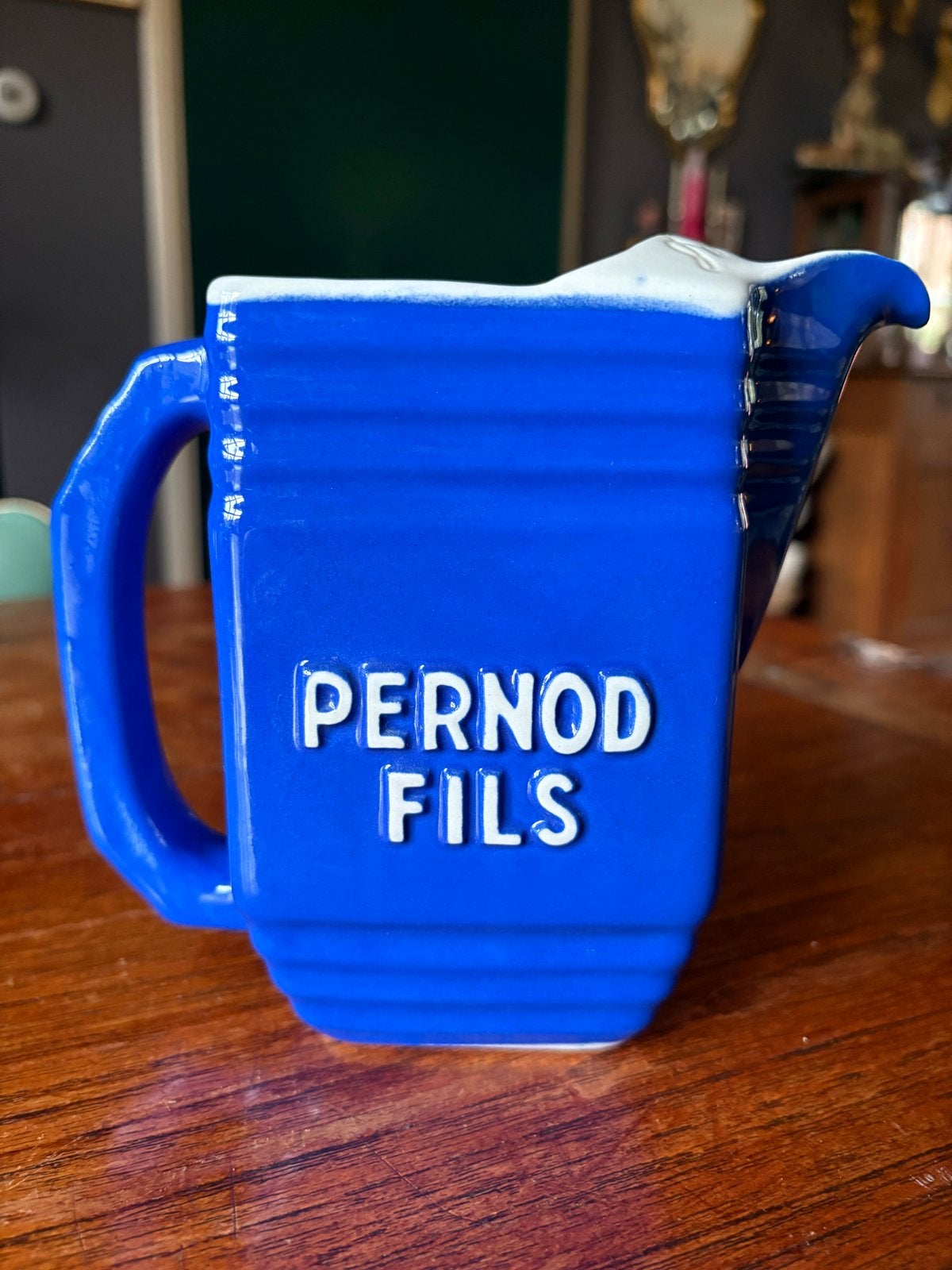 Vintage Pernod Fils waterkan - Kobaltblauw, Ophalen of Verzenden