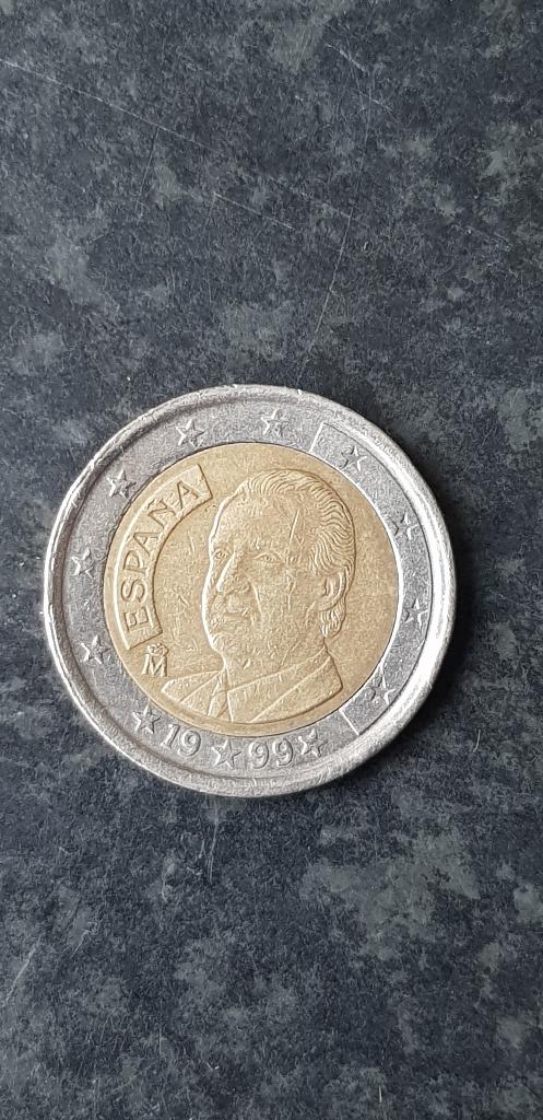 2 euromunt Spanje 1999, Ophalen of Verzenden, Spanje, 2 euro, Losse munt
