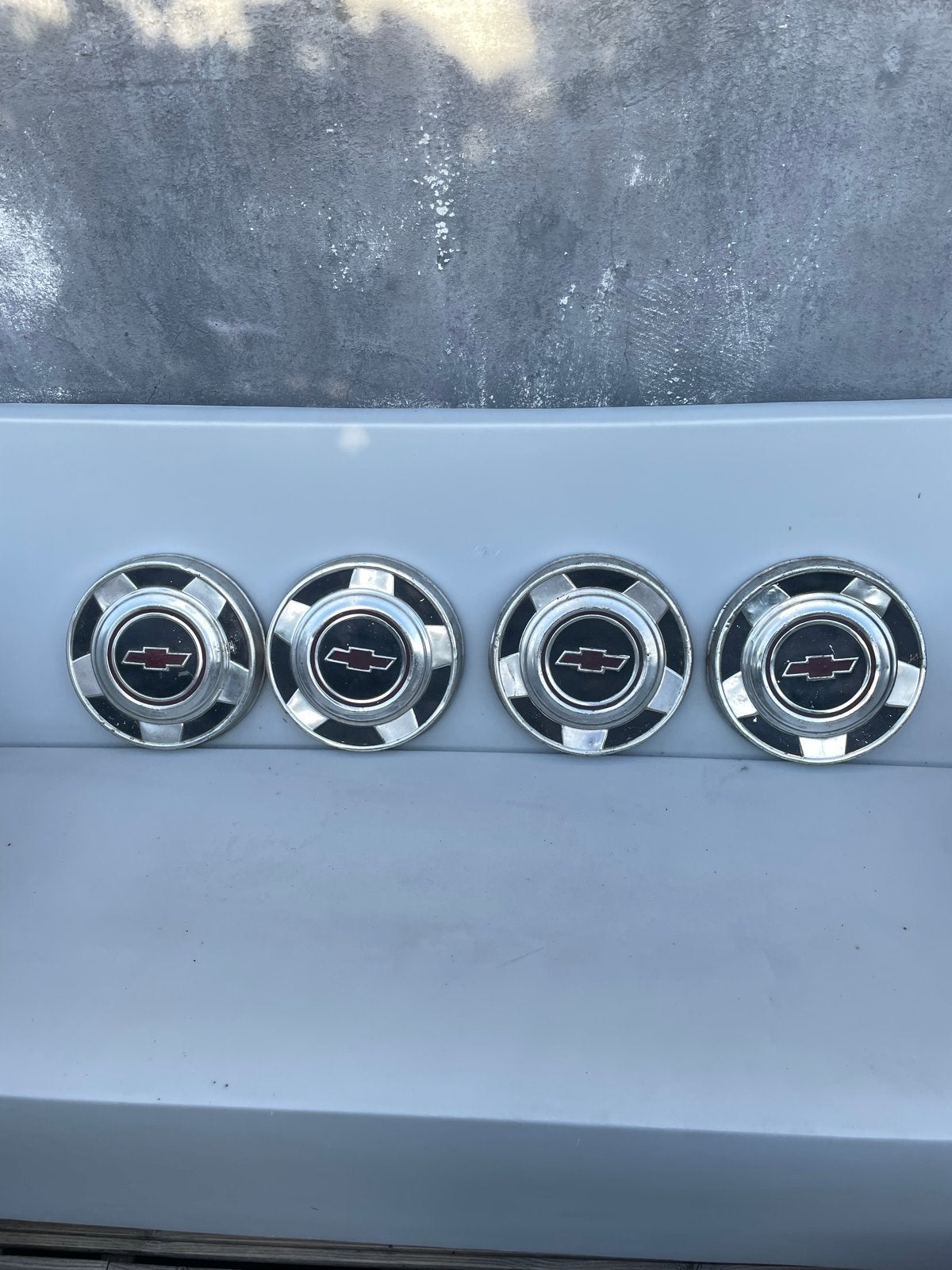 Set van 4 Chevrolet wieldoppen - Vintage, Ophalen of Verzenden, Gebruikt