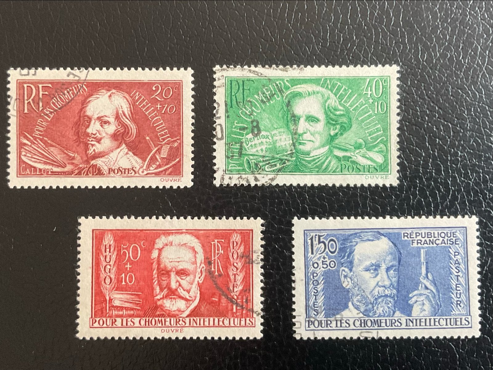 Franse postzegelserie 1936 "Pour les chômeurs intellectuels", Verzenden, Overige landen, Gestempeld