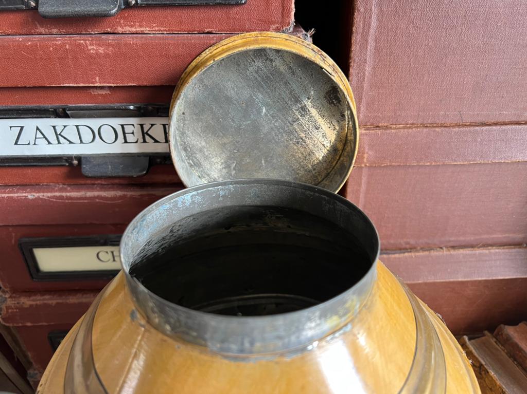 MOOI OUD WINKELBLIK, Verzamelen, Blikken, Ophalen of Verzenden, Gebruikt