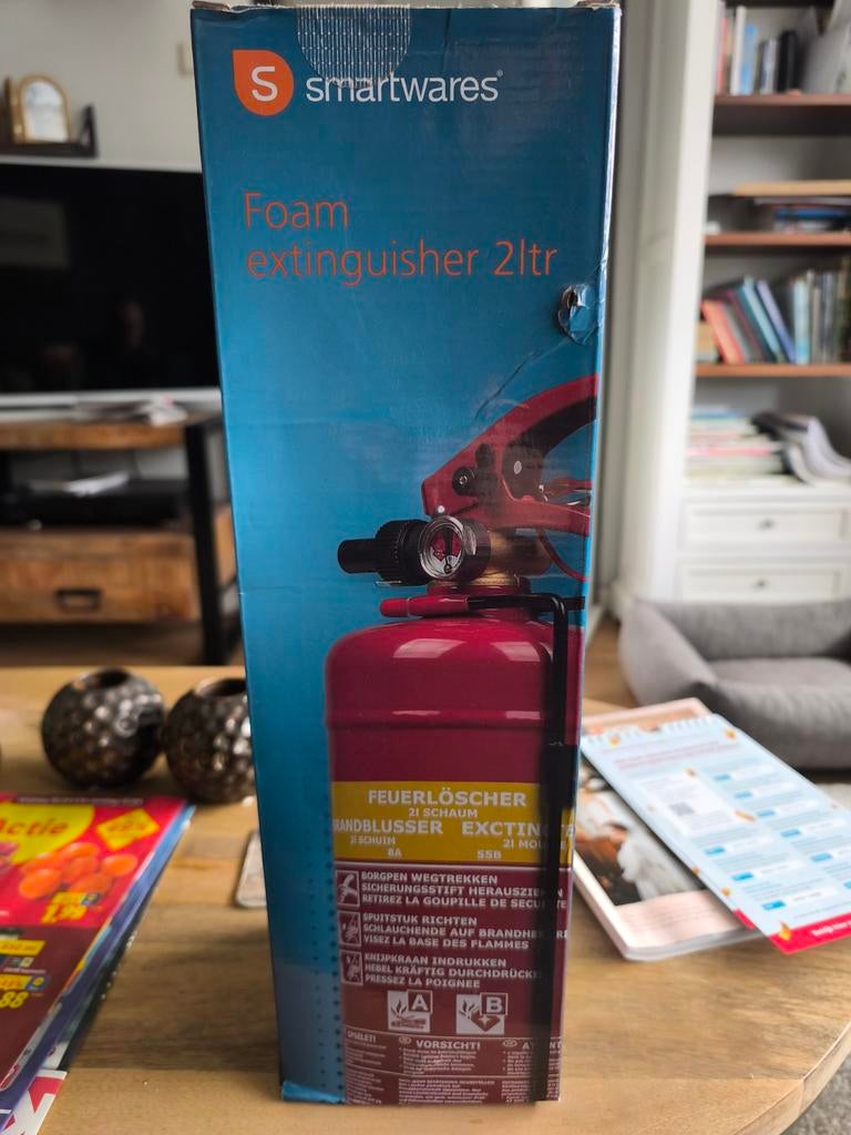 Smartwares schuimblusser 2 liter, Huis en Inrichting, Brandblussers en Brandkasten, Ophalen, Nieuw, Brandblusser