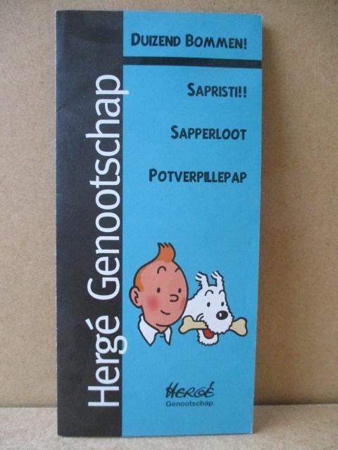 adv10946 kuifje herge genootschap folder, Ophalen, Kuifje, Gebruikt, Overige typen