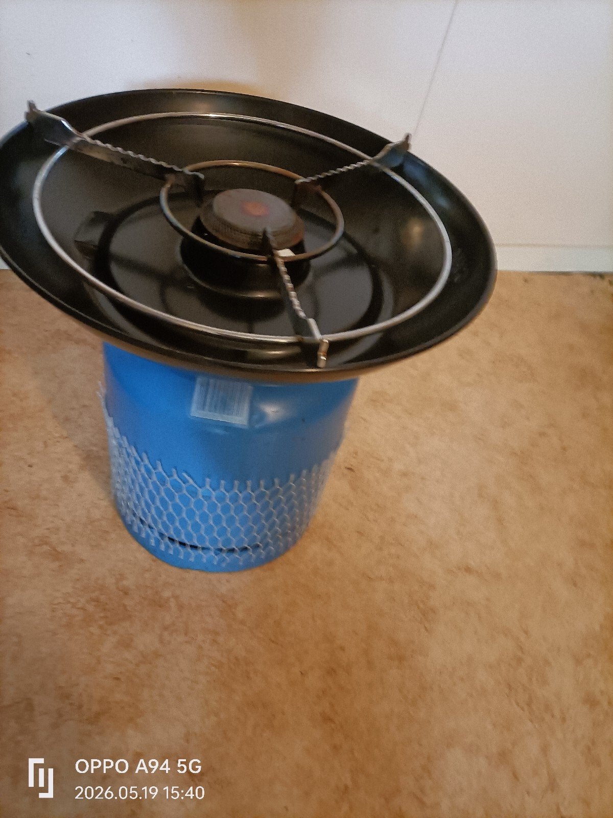 Campingaz gasfles met brander en grillplaat, Ophalen