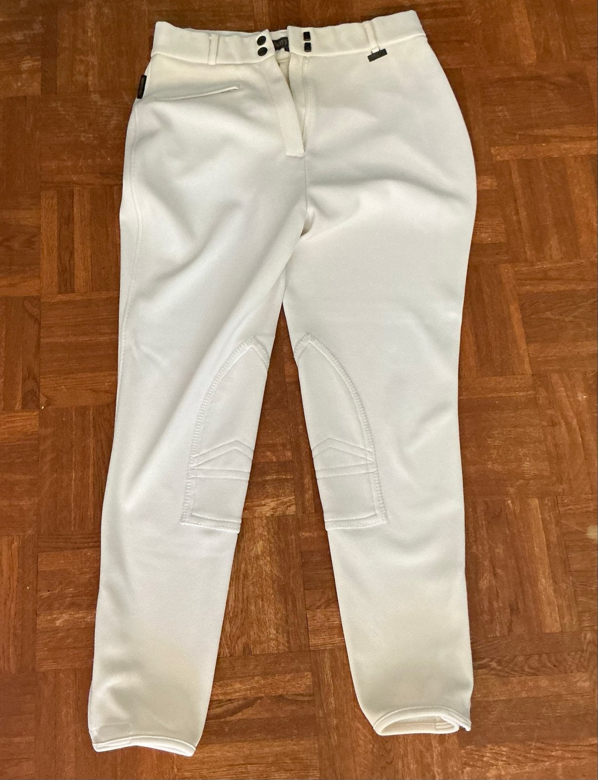 Dames paardrijbroek maat 44 wit, Dieren en Toebehoren, Paardrijkleding, Dressuur, Ophalen of Verzenden, Zo goed als nieuw, Overige maten