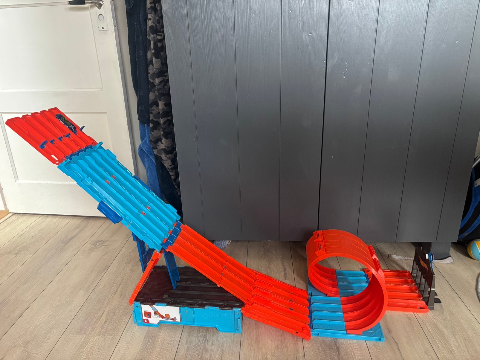Hot Wheels Track Builder Race Crate Racebaan, Ophalen, Hot Wheels, Racebaan, Gebruikt