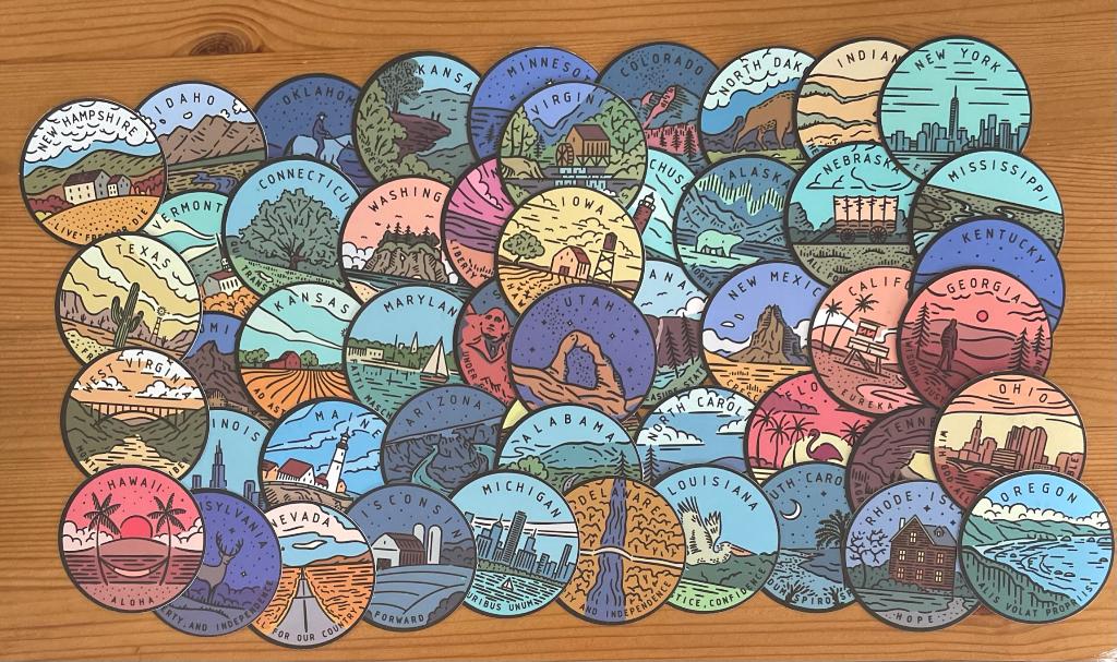 Reizen travel landen stickers, Verzenden, Nieuw, Meerdere stickers