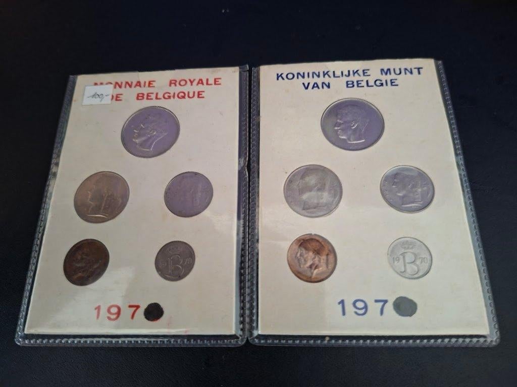 Muntenset 1970 Belgie, Ophalen, Metaal, Setje