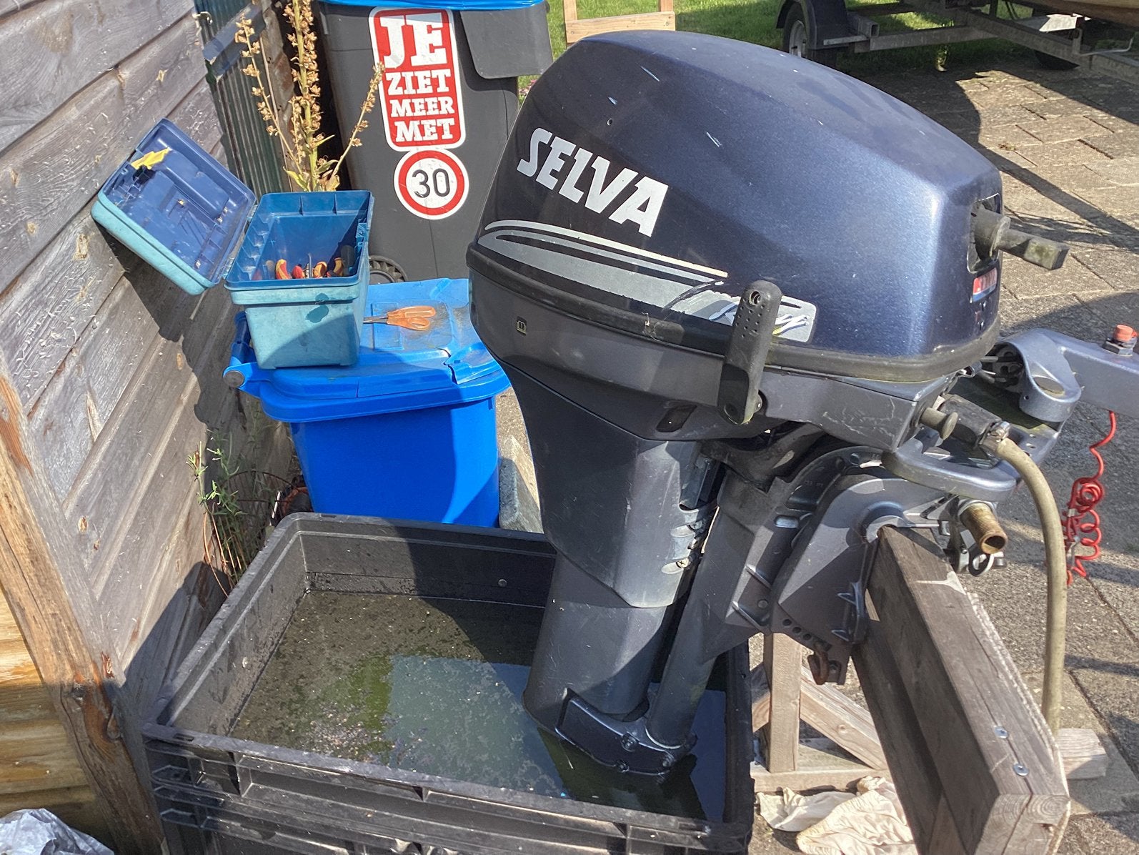 Selva 8 pk 4 takt langstaart geplaatst 17 juli, Watersport en Boten, Buiten- en Binnenboordmotoren, Ophalen, Gebruikt, Benzine