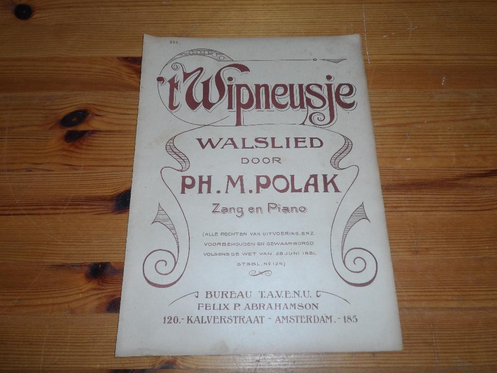 't wipneusje - ph. M. Polak, Zang, Gebruikt, Klassiek, Ophalen of Verzenden
