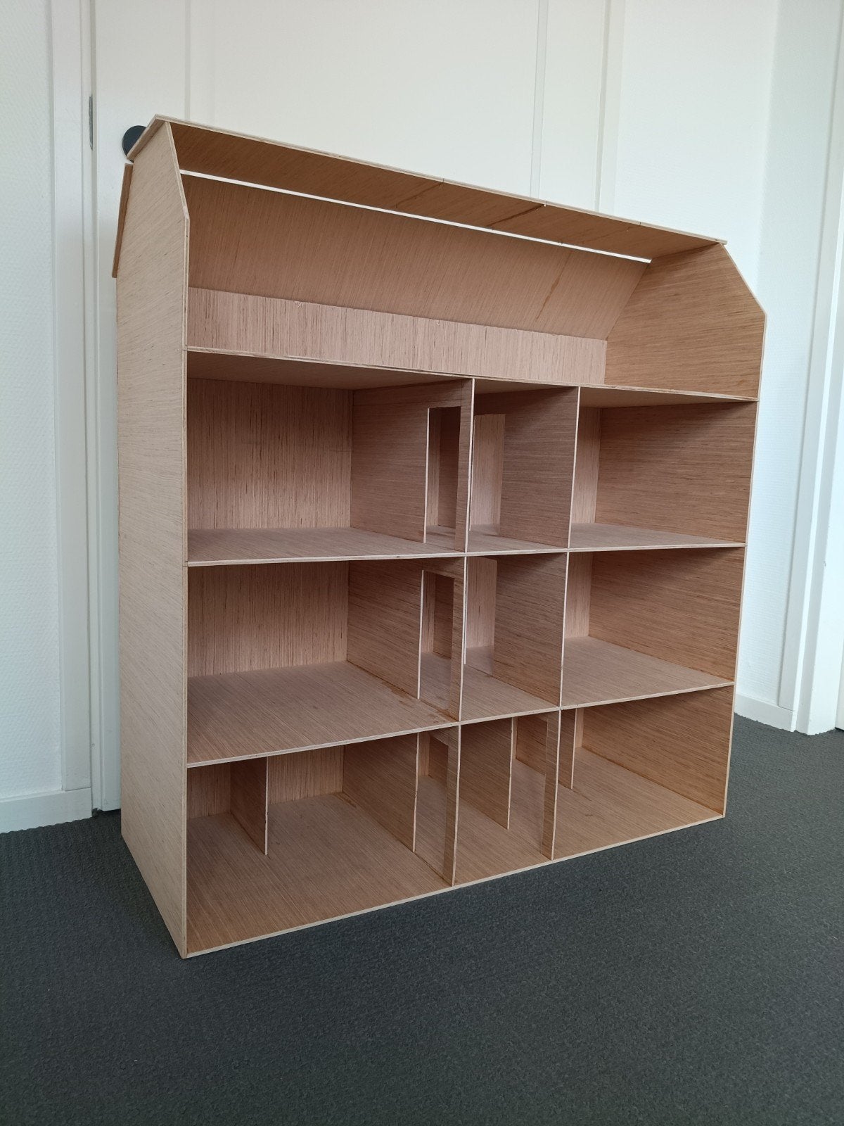 Groot Poppenhuis Hout - Schaal 1:12 - 93x88x35.5cm, Ophalen, Nieuw, Poppenhuis