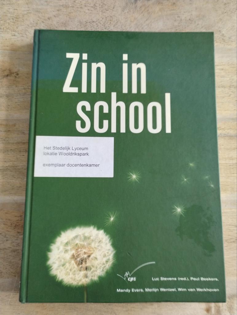 Zin in school - Onderwijsboek over schoolontwikkeling, Boeken, Studieboeken en Cursussen, Ophalen of Verzenden, Gamma, Zo goed als nieuw